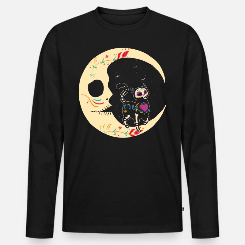 Dia De Los Muertos - Männer Premium Bio Langarmshirt - Schwarz