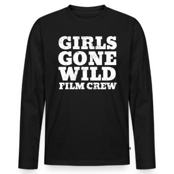Girls Gone Wild Film Crew Fun Party Costume Funny - Men's Premium Organic Long Sleeve Shirt - black - Front - Nico (187cm)