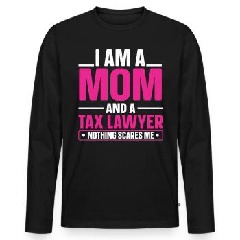 Rien ne me fait peur Maman Avocat fiscaliste Avocat - T-shirt manches longues Premium bio Homme - noir - Devant - Nico (187cm)