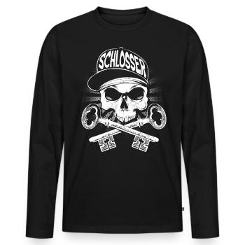 Locksmith - Men's Premium Organic Long Sleeve Shirt - black - Front - Nico (187cm)