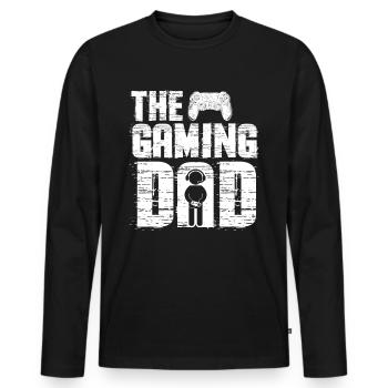The Gaming Dad Zocker Gamer Vater - Männer Premium Bio Langarmshirt - Schwarz - Vorne - Nico (187cm)
