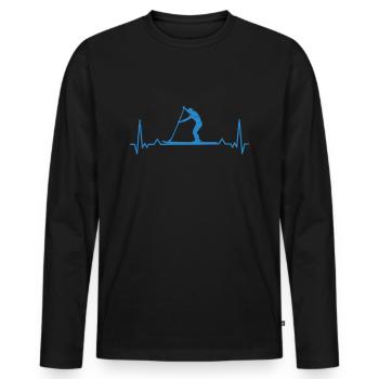 Stand up paddle Herzschlag Stand up paddling - Männer Premium Bio Langarmshirt - Schwarz - Vorne - Nico (187cm)