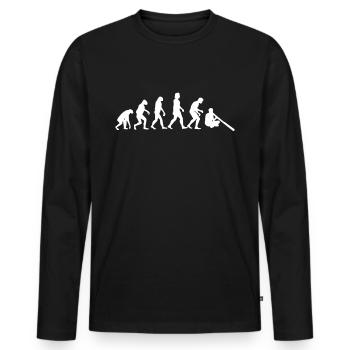 Didgeridoo evolution - Men's Premium Organic Long Sleeve Shirt - black - Front - Nico (187cm)