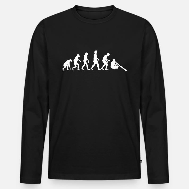 Didgeridoo evolution - Men's Premium Organic Long Sleeve Shirt - black