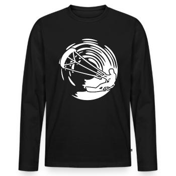 Kitesurf cadeau Kiteboarding Kitesurfer Gesche - T-shirt manches longues Premium bio Homme - noir - Devant - Nico (187cm)