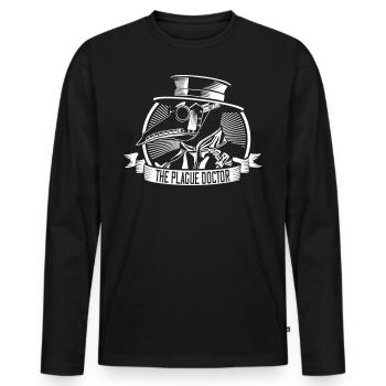 steampunk 04 vintage doctor halloween mask chemistry - Men's Premium Organic Long Sleeve Shirt - black - Front - Nico (187cm)