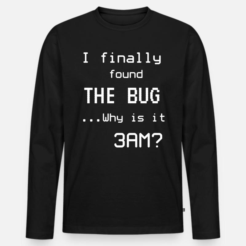 Programmer Meme Computer Scientist Nerd - Men's Premium Organic Long Sleeve Shirt - black