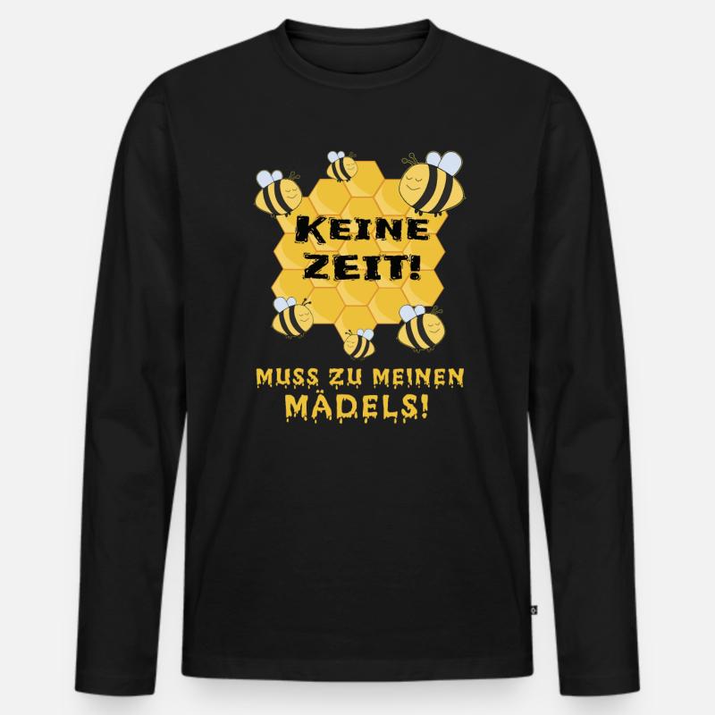 Imker Lustiger Spruch - Männer Premium Bio Langarmshirt - Schwarz