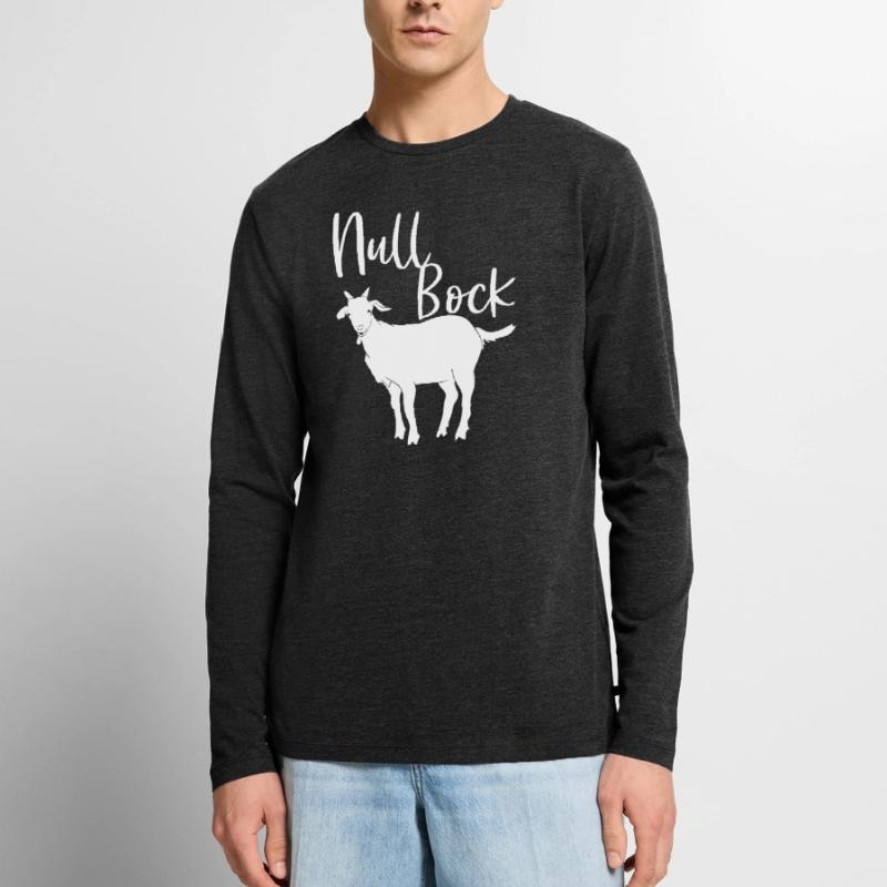 Null Bock Spruch Ziegenbock Null Bock Generation Männer Premium Bio Langarmshirt