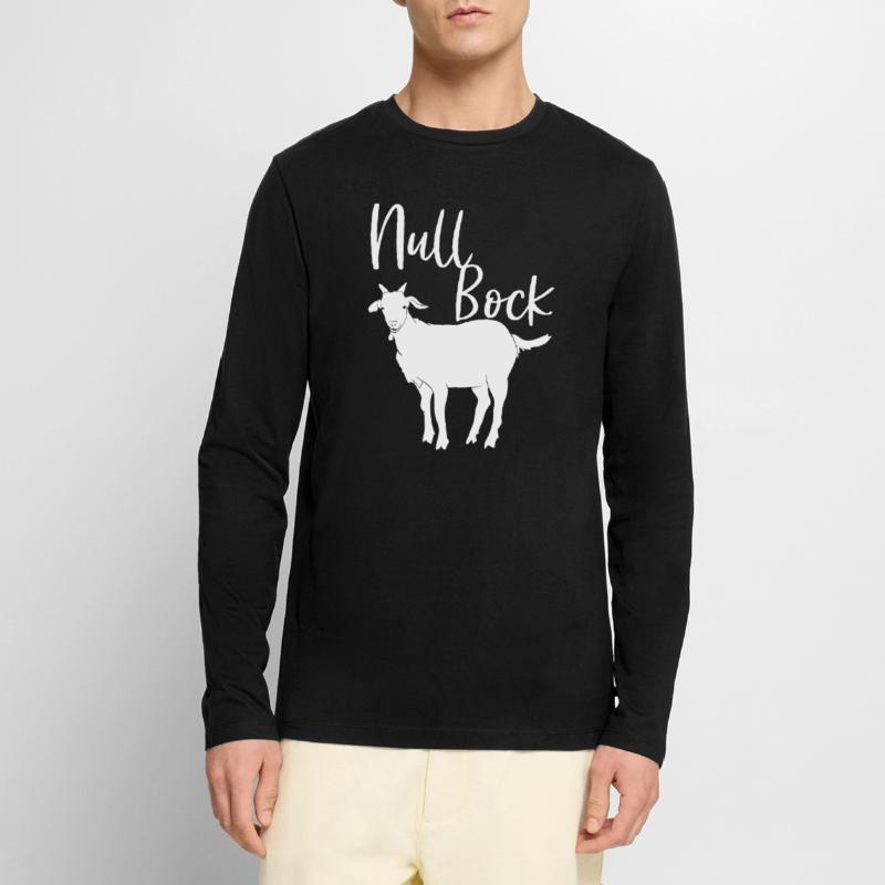 Null Bock Spruch Ziegenbock Null Bock Generation Männer Premium Bio Langarmshirt