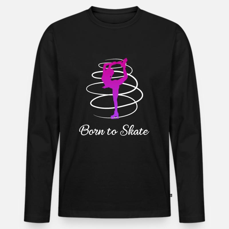 Mädchen Eiskunstlauf Eiskunstlauf Eiskunstläufer - Männer Premium Bio Langarmshirt - Schwarz