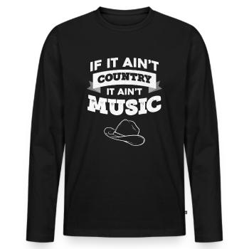 Country Music Festival Design Country Music Lover - Männer Premium Bio Langarmshirt - Schwarz - Vorne - Nico (187cm)