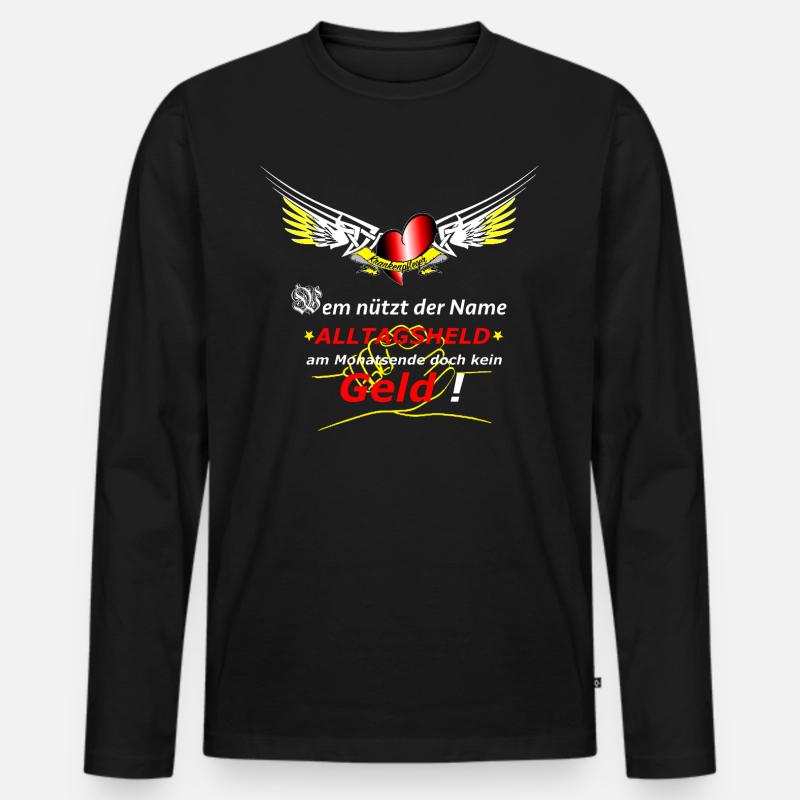 Krankenpfleger - Männer Premium Bio Langarmshirt - Schwarz