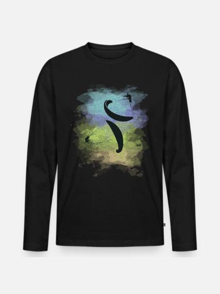 Paragliding & Paragliding - Men's Premium Organic Long Sleeve Shirt - black