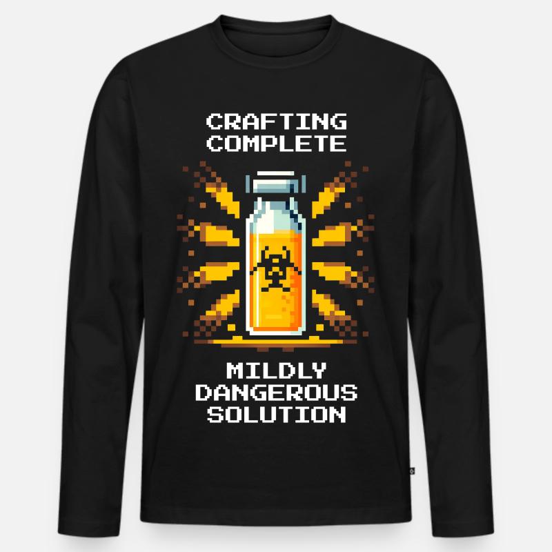 Fabrication terminée – solution délicate | Chimie - T-shirt manches longues Premium bio Homme - noir