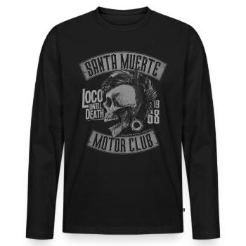 Santa Muerte Motor Club - Men's Premium Organic Long Sleeve Shirt - black - Front - Nico (187cm)