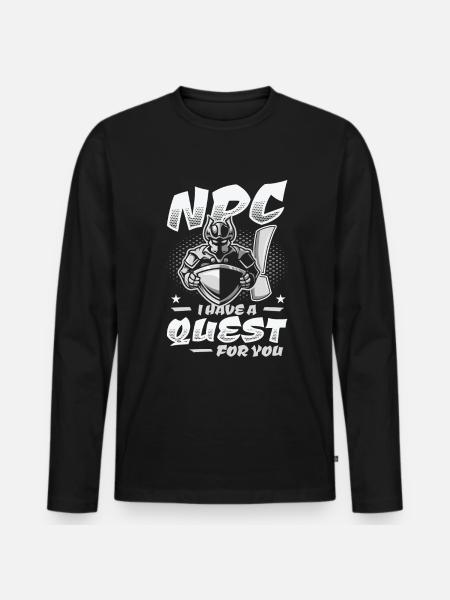 Brettspiele Roleplaying Quest NPC - Männer Premium Bio Langarmshirt - Schwarz