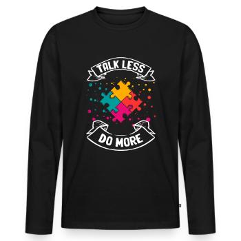 Tshirt autistique Autimus Cadeau Asperger Enfants - T-shirt manches longues Premium bio Homme - noir - Devant - Nico (187cm)