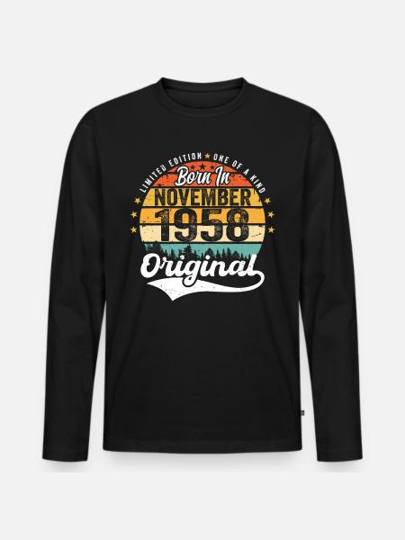 Legendary since November 1958 - 1958 - Men's Premium Organic Long Sleeve Shirt - black