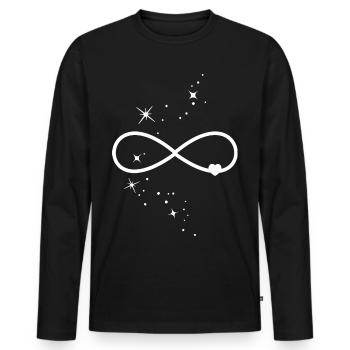 Infinity infinity icon galaxy star - Men's Premium Organic Long Sleeve Shirt - black - Front - Nico (187cm)