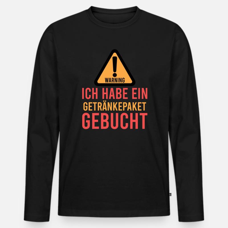 Bier – Shirt Partyurlaub Männerabend Geschenk - Männer Premium Bio Langarmshirt - Schwarz