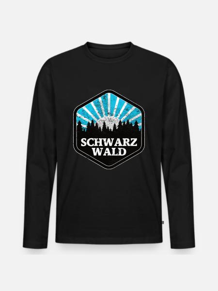 Schwarzwald Geschenkidee Urlaub Naturpark - Männer Premium Bio Langarmshirt - Schwarz