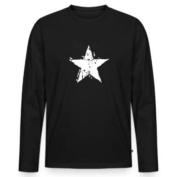 stern - T-shirt manches longues Premium bio Homme - noir - Devant - Nico (187cm)