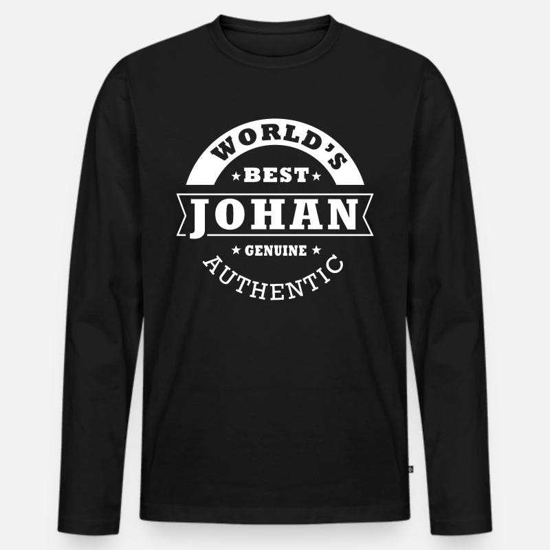 Johan, johan - Männer Premium Bio Langarmshirt - Schwarz