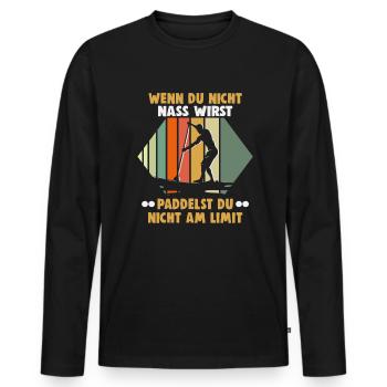 Sup Stand Up Paddle Design Sup Board Paddeln - Männer Premium Bio Langarmshirt - Schwarz - Vorne - Nico (187cm)