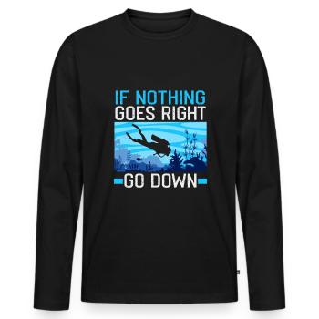 Sporttaucher Design Tauchlehrer Schnorcheln - Männer Premium Bio Langarmshirt - Schwarz - Vorne - Nico (187cm)