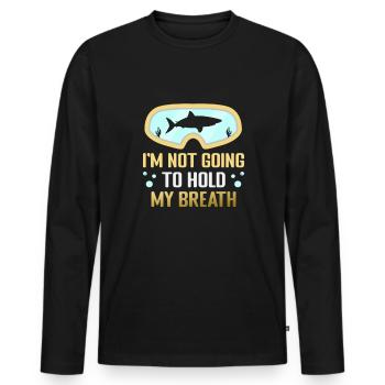 Scuba Diver Design Instructor Snorkeling - Men's Premium Organic Long Sleeve Shirt - black - Front - Nico (187cm)
