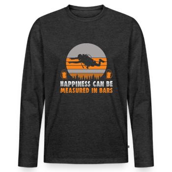 Scuba Diver Design Instructor Snorkeling - Men's Premium Organic Long Sleeve Shirt - heather anthracite - Front - Nico (187cm)
