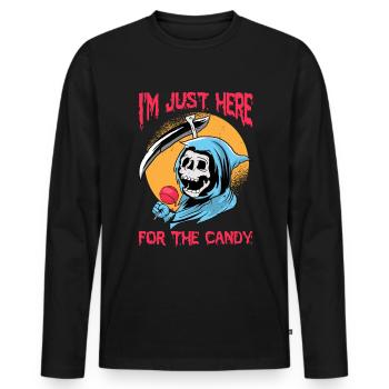 Halloween design for the Halloween party - Men's Premium Organic Long Sleeve Shirt - black - Front - Nico (187cm)