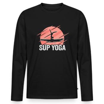 Sup Stand Up Paddle Design Sup Board Paddeln - Männer Premium Bio Langarmshirt - Schwarz - Vorne - Nico (187cm)