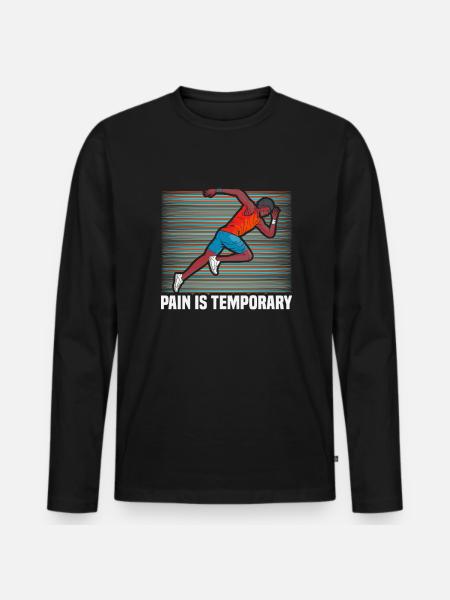 Running Marathon Runner Running - Men's Premium Organic Long Sleeve Shirt - black