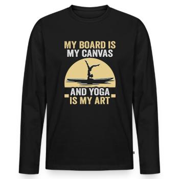 Sup Stand Up Paddle Design Sup Board Paddeln - T-shirt manches longues Premium bio Homme - noir - Devant - Nico (187cm)
