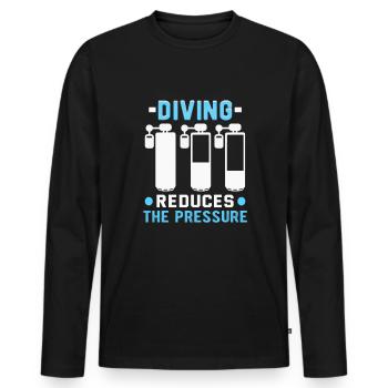 Sporttaucher Design Tauchlehrer Schnorcheln - Männer Premium Bio Langarmshirt - Schwarz - Vorne - Nico (187cm)