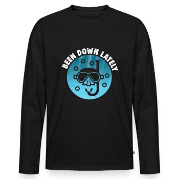Instructeur de conception de plongée sous-marine Snorkeling - T-shirt manches longues Premium bio Homme - noir - Devant - Nico (187cm)