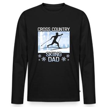 Skieurs de fond biathlon de fond - T-shirt manches longues Premium bio Homme - noir - Devant - Nico (187cm)