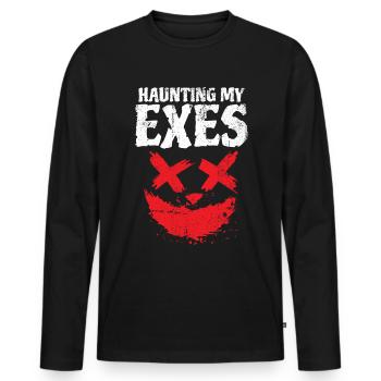 Halloween design for the Halloween party - Men's Premium Organic Long Sleeve Shirt - black - Front - Nico (187cm)