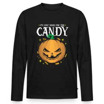 Halloween design for the Halloween party - Men's Premium Organic Long Sleeve Shirt - black - Front - Nico (187cm)