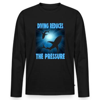 Scuba Diver Design Instructor Snorkeling - Men's Premium Organic Long Sleeve Shirt - black - Front - Nico (187cm)