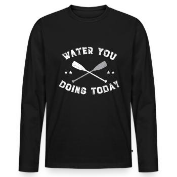 Sup Stand Up Paddle Design Sup Board Paddeln - Männer Premium Bio Langarmshirt - Schwarz - Vorne - Nico (187cm)
