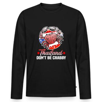 Thaïlande Beach Holiday by the Sea Design Beach Motif - T-shirt manches longues Premium bio Homme - noir - Devant - Nico (187cm)