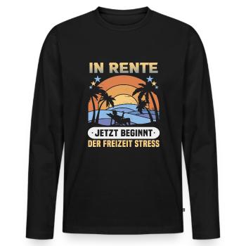 Pensionierung Geschenkidee Rente Arbeitskollege - Männer Premium Bio Langarmshirt - Schwarz - Vorne - Nico (187cm)