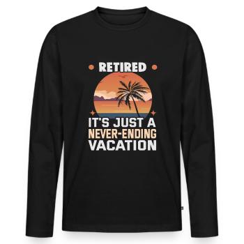 Pensionierung Geschenkidee Rente - Männer Premium Bio Langarmshirt - Schwarz - Vorne - Nico (187cm)