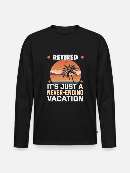 Retirement Gift idea Pension - Men's Premium Organic Long Sleeve Shirt - black