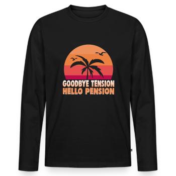 Pensionierung Geschenkidee Rente Arbeitskollege - Männer Premium Bio Langarmshirt - Schwarz - Vorne - Nico (187cm)