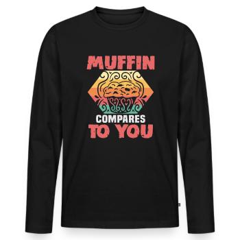 Baking cookies and cakes Baker or hobby baker - Men's Premium Organic Long Sleeve Shirt - black - Front - Nico (187cm)