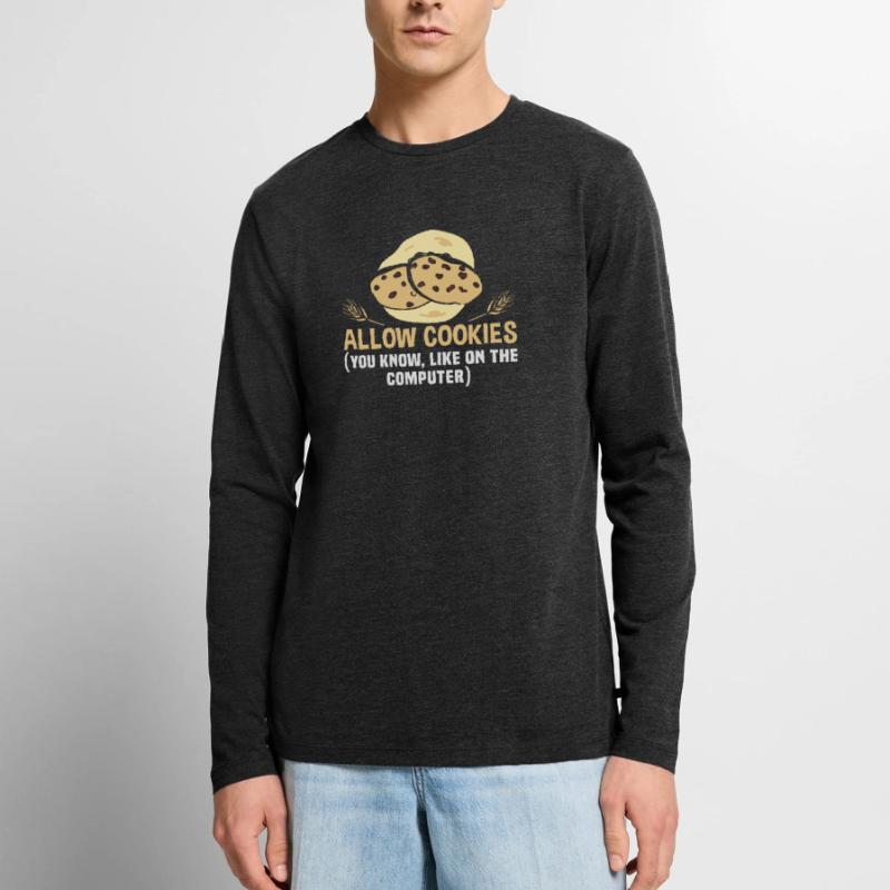 Kekse und Kuchen Backen Bäckerin oder Hobbybäcker Männer Premium Bio Langarmshirt